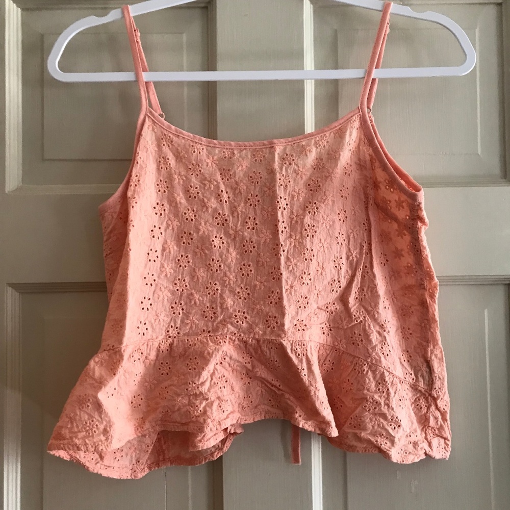 Pink Eyelit Tank